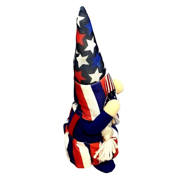 Lot of 2 Patriotic Gnome Plush Decor 4th Of July USA Red White Blue Memorial Day - Picture 8 of 8